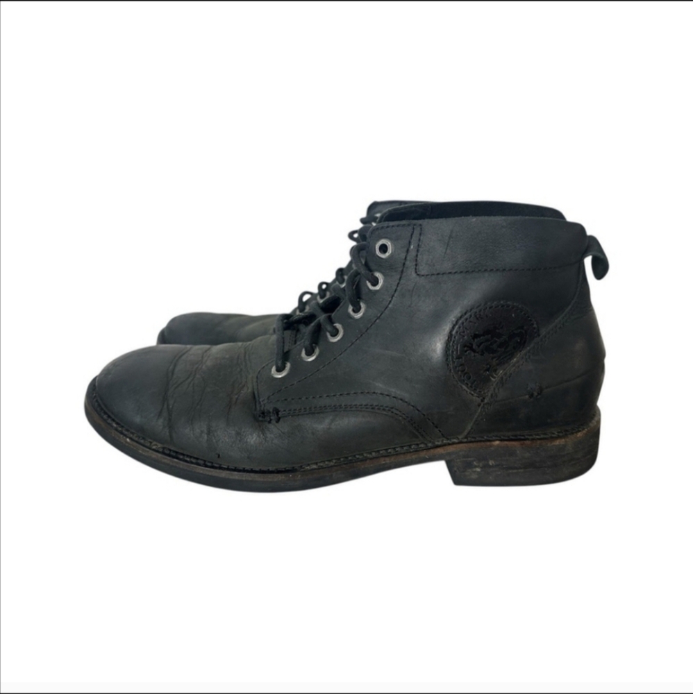 Mark Nason x Skechers Ashton Chukka Boots Mens 13 Black Leather Lace Up Logo